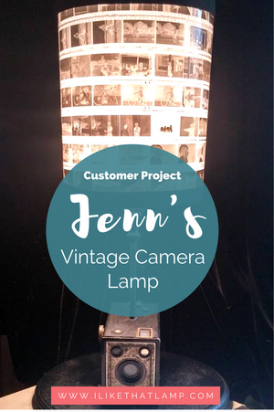 Jenn's  1930s Vintage Camera Box with 35mm vintage negatives - Read more at www.ilikethatlamp.com