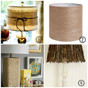 DIY Lampshade Inspiration: Autumnal Lamps - Read about DIY lampshade kits and projects at http://ilikethatlamp.com