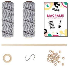 Deluxe Macrame Kit: Make a Plant Hanger + Wall Hanging