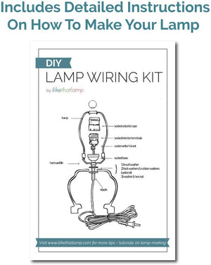 DIY Lamp Wiring Kit (Silver Socket & Silver Cord)