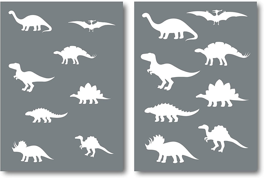 Dinosaur Stencils Large 18" X 13" (Two Pack)