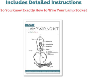 DIY Lamp Wiring Kit (Nickel Silver Socket & Black Cord)