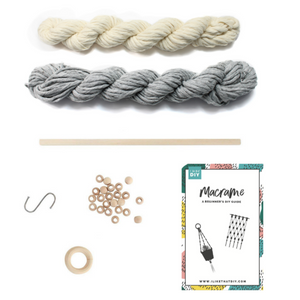 Deluxe Macrame Kit: Make a Plant Hanger + Wall Hanging