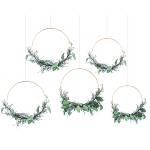 Wreath Frame Hoops in Silver or Gold [5 Pack]