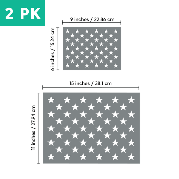 6 Pack 50 Star Stencil American Flag Star Templates for Painting Crafts  Fabric