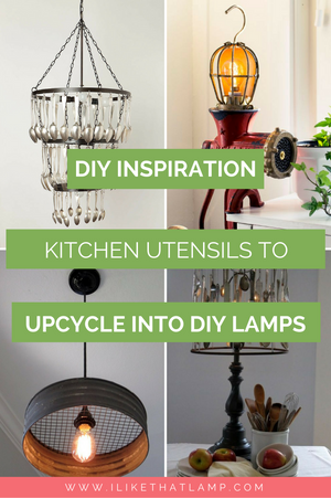 10+ Kitchen Utensils to Upcycle into a DIY Lamp - www.ilikethatlamp.com