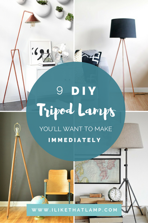 9 DIY Tripod Lamps You'll Want to Make Immediately - Read about DIY Lamp kits and projects at https://ilikethatlamp.com
