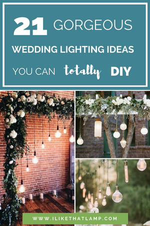 21 Gorgeous Ways to Use Hanging Lighting at Your Wedding. And They're All SUPER Easy to DIY! Visit www.ilikethatlamp.com for tips and tutorials on how to DIY your wedding lighting for a fraction of the cost of wedding lighting vendors ;) 