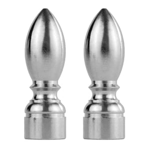 Lamp Finials 2-Pack (Silver Bullet, 1-9/16" Tall)