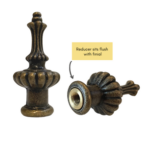 Antique Brass Lamp Finials [2 Pack]