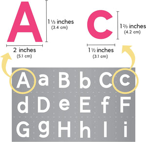Alphabet Letter 2 Inch Craft Stencils