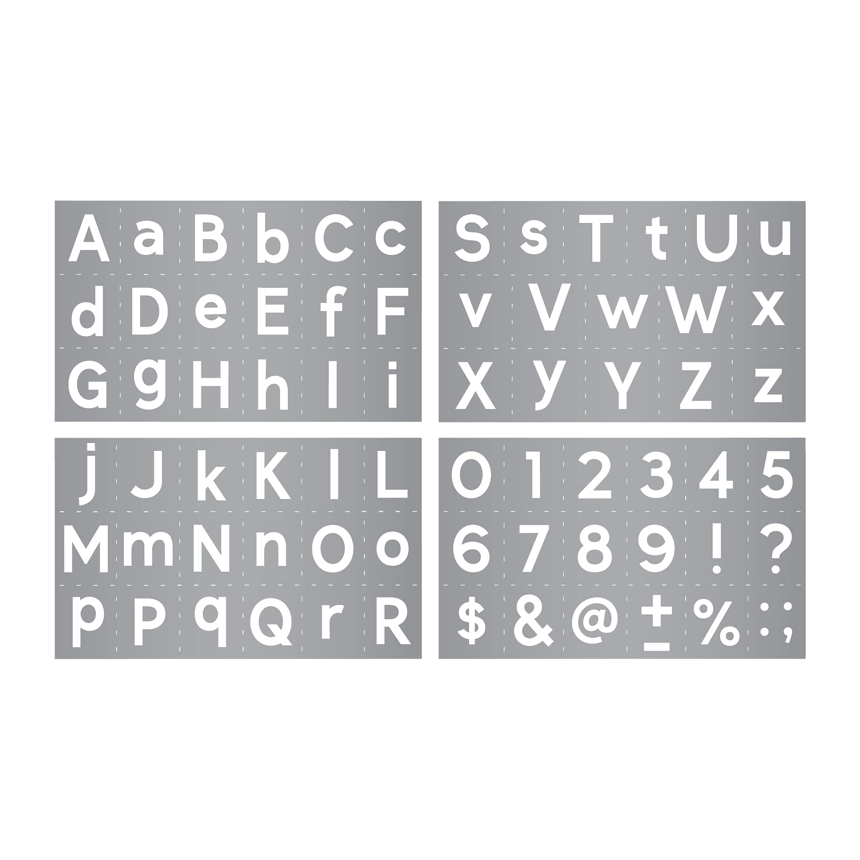 Alphabet Letter 2 Inch Craft Stencils - Makely