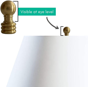Lamp Finials 2-Pack (Brass, 1-1/8" Tall)