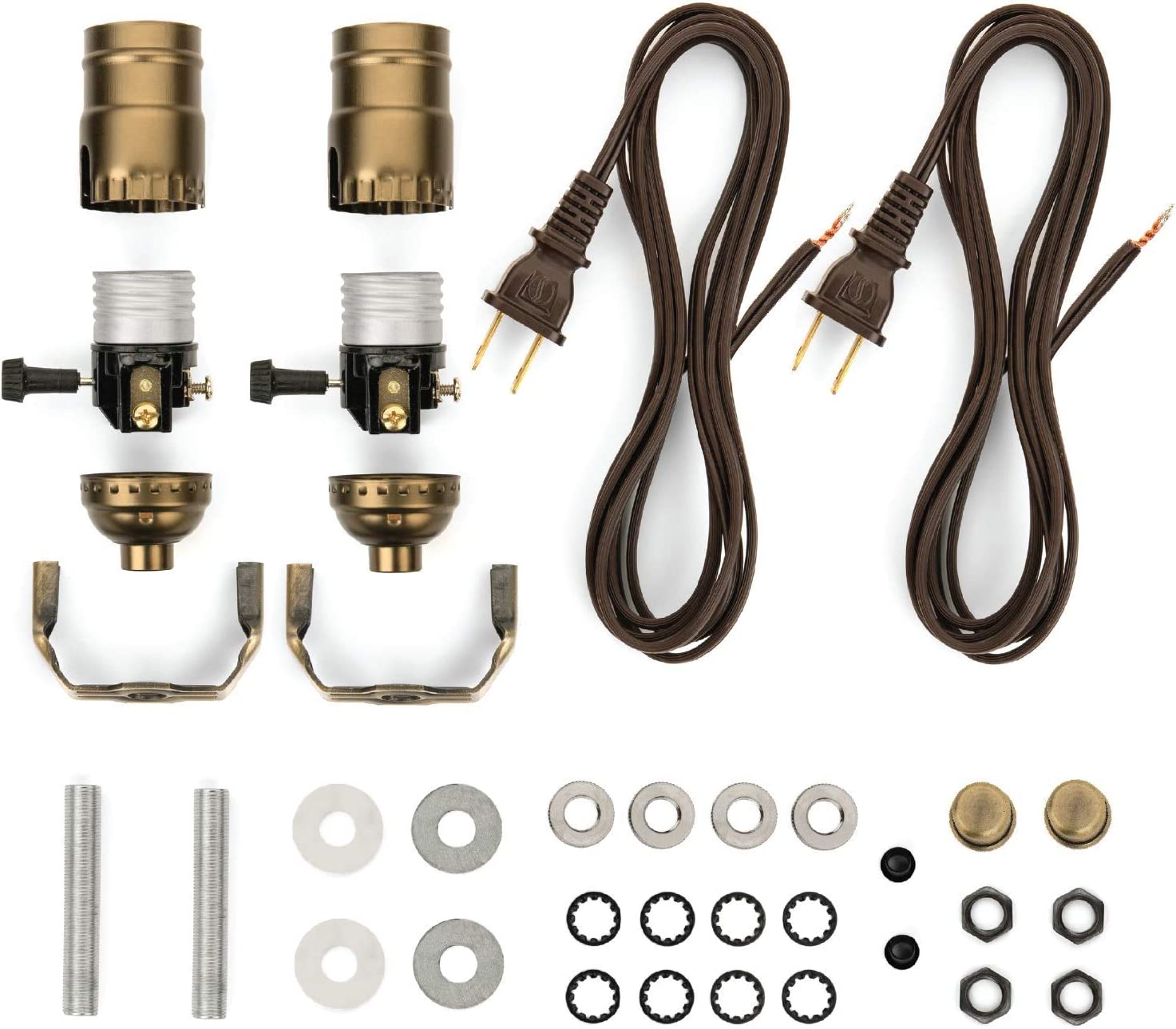Lamp Socket Replacement Kit, Lamp Parts for Rewire or Repair Table and  Floor Lamps, Includes 3