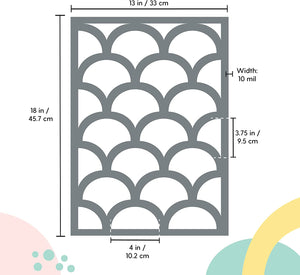 Scallop Stencils Solids & Dots 13" x 18" (Two Pack)