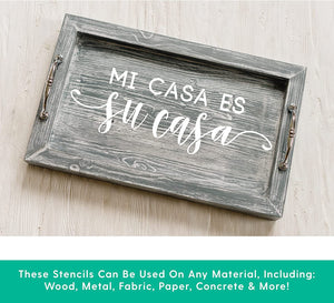 Spanish Welcome Stencils (Set of 3)