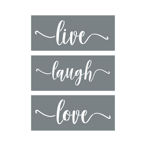Live Laugh Love Quote Stencils