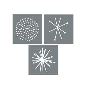 Scandinavian Snowflake Stencils (3 Designs)