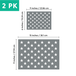American Flag Stencil (2 Pack)