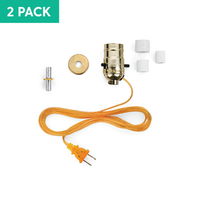 DIY Bottle Lamp Kit (Brass Socket & 8FT Gold Cord)