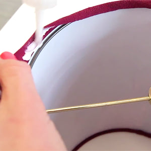 Making a custom lampshade with a Tacky Lampshade Glue Kit