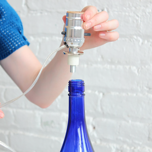Installing a Lamp Socket in a Wine Bottle